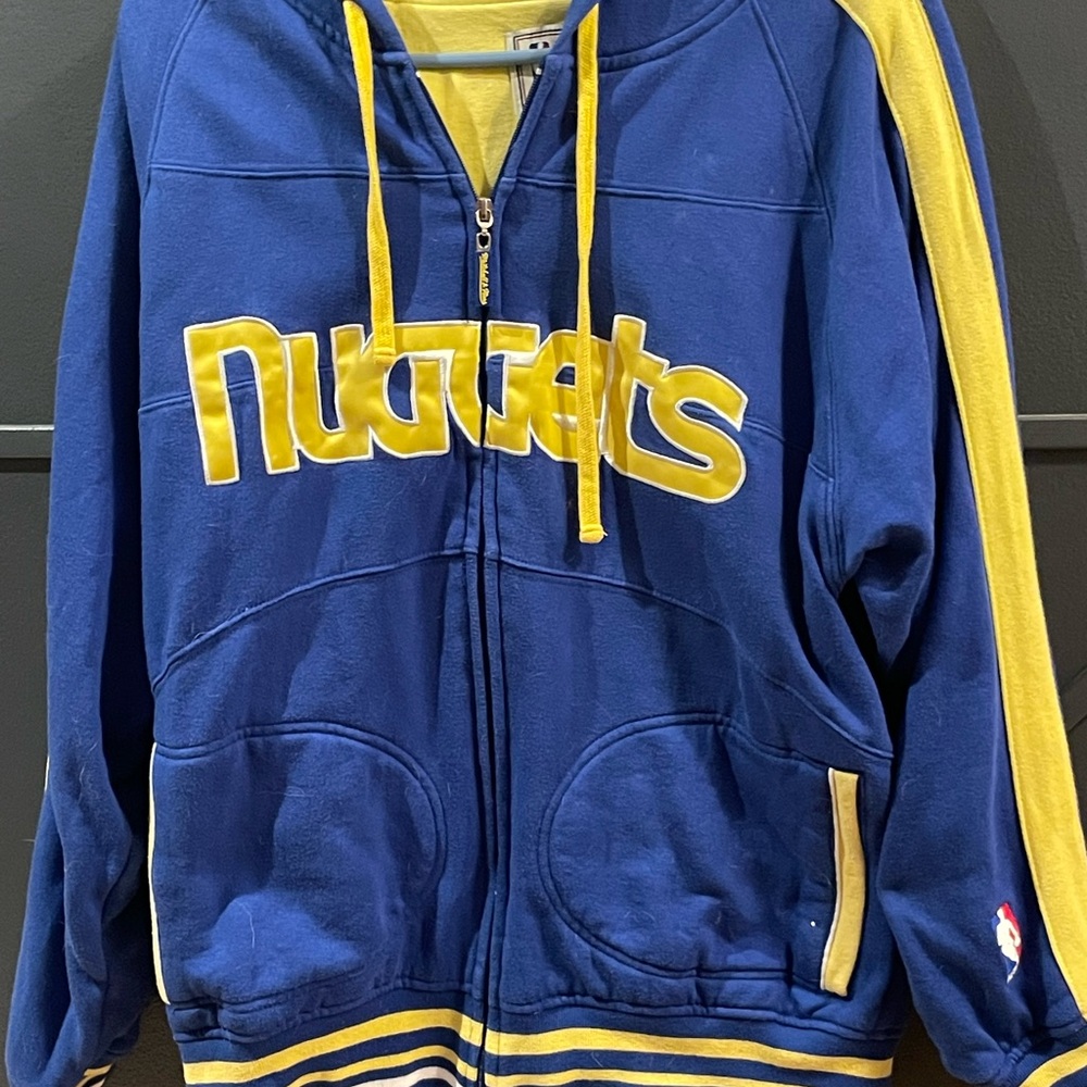 Mitchell & Ness Men’s Blue and Gold Denver Nuggets Hoodie